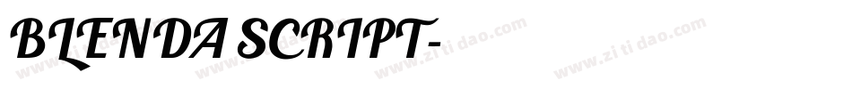 BLENDA SCRIPT字体转换